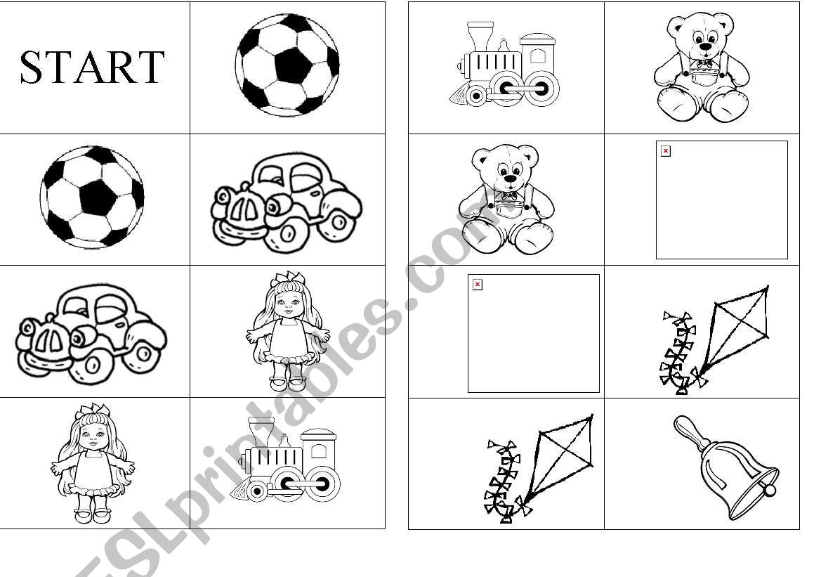 Toys domino worksheet