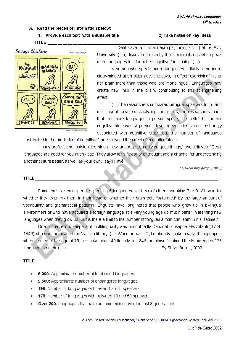 Languages and the Benefits of learning them