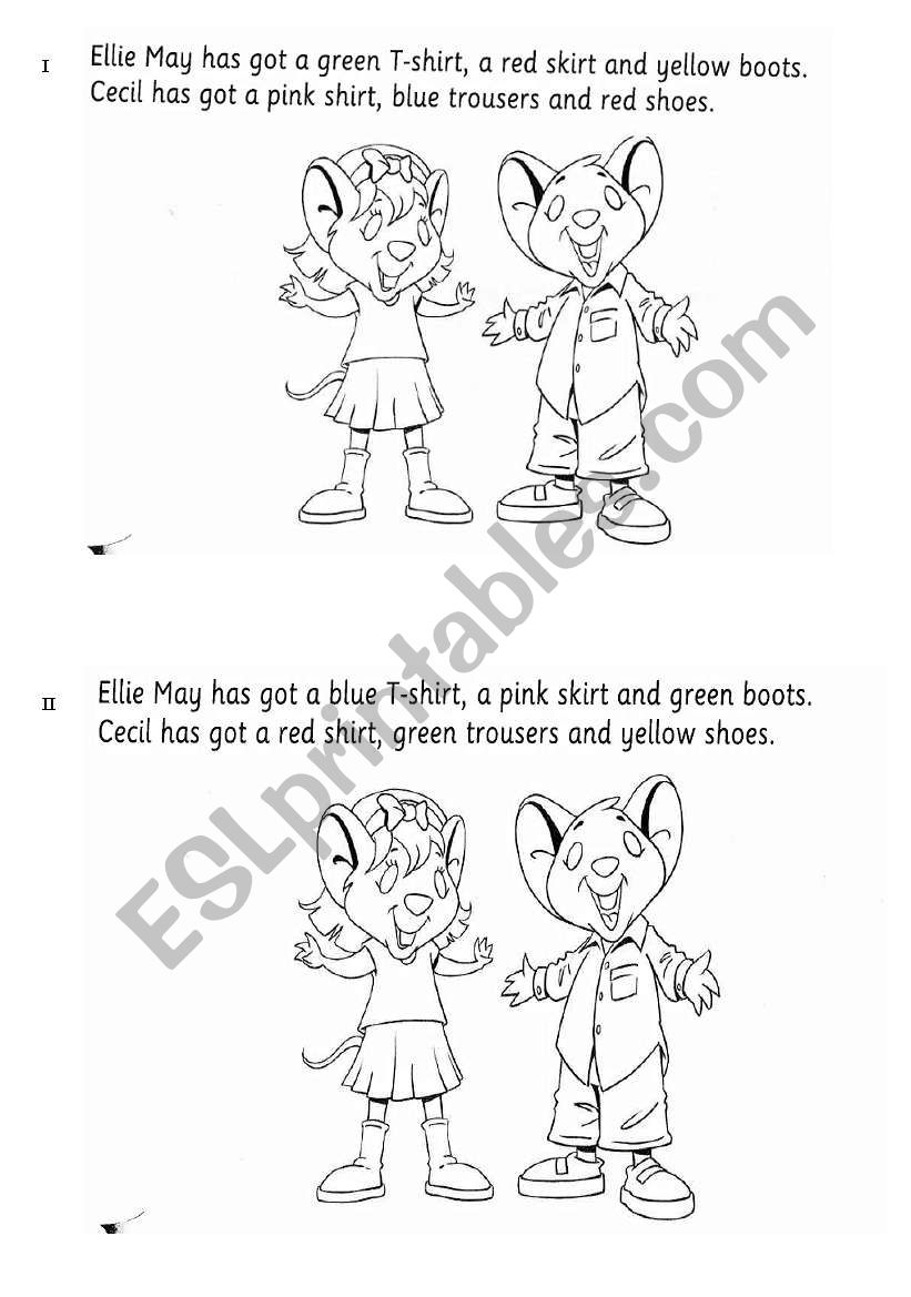 Colouring worksheet