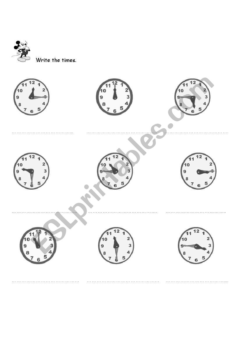 time worksheet