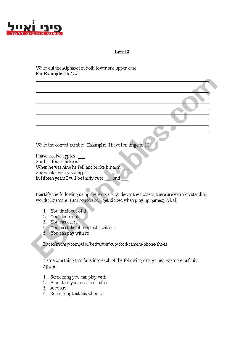 test 2 worksheet