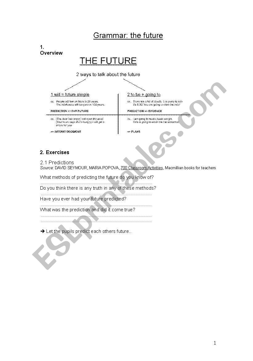 The future board scheme worksheet