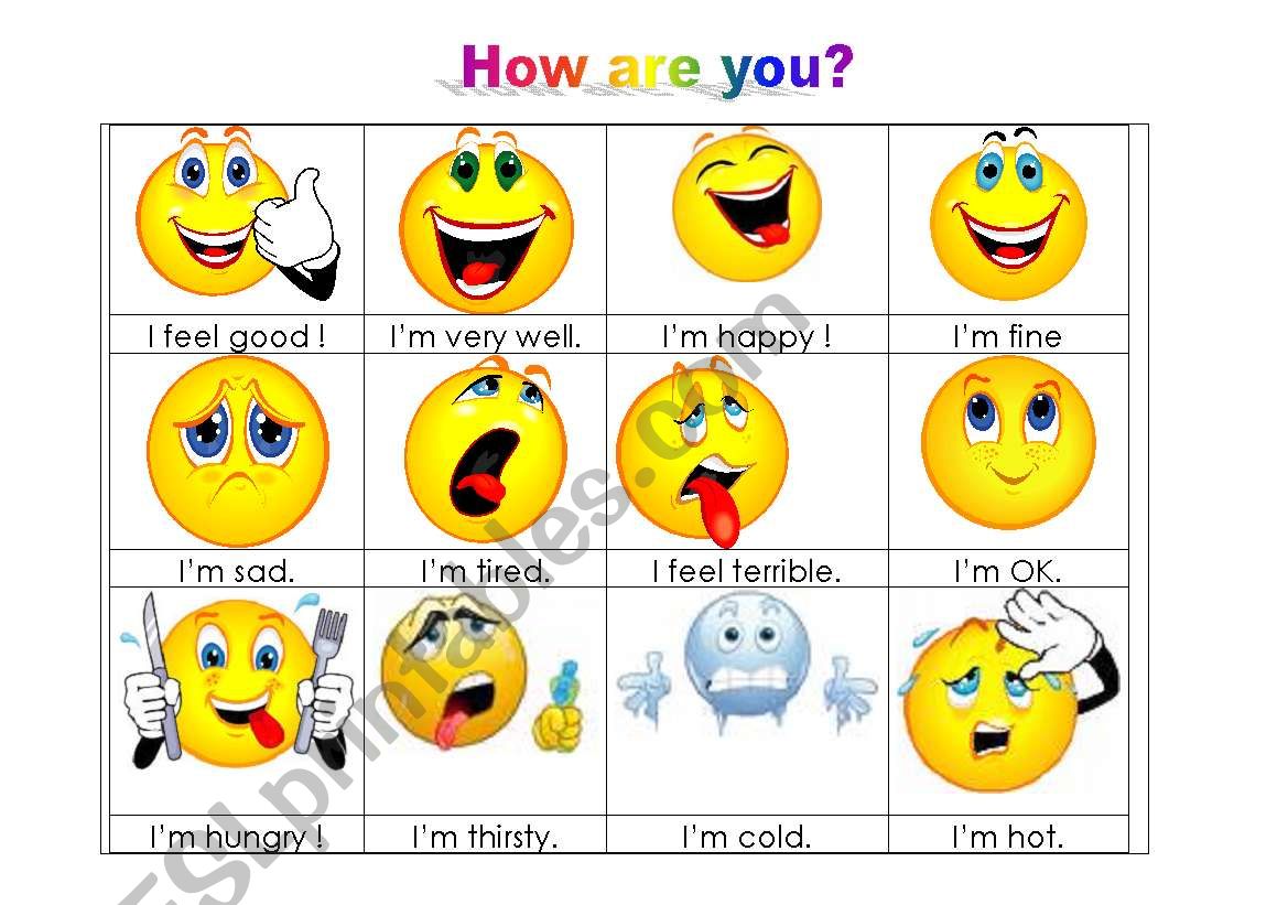 How are you? worksheet