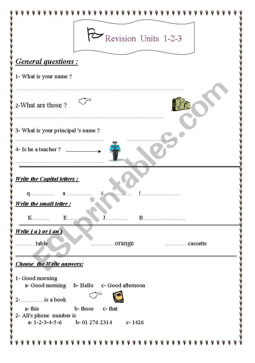 revision worksheet
