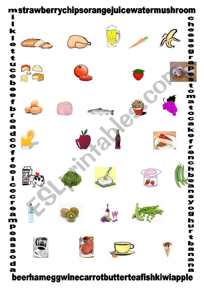 food worksheet