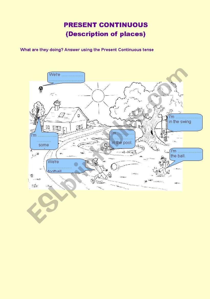 Description using present continuous