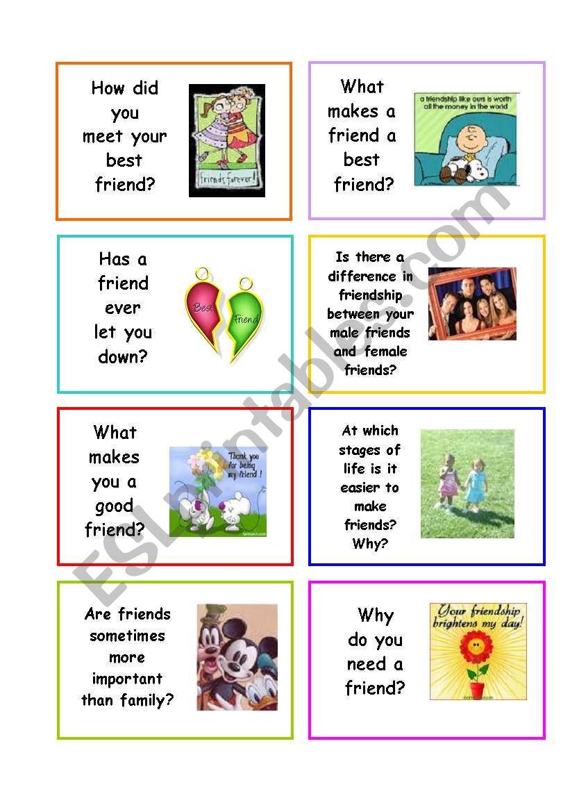 CONVERSATION CARDS: FRIENDSHIP