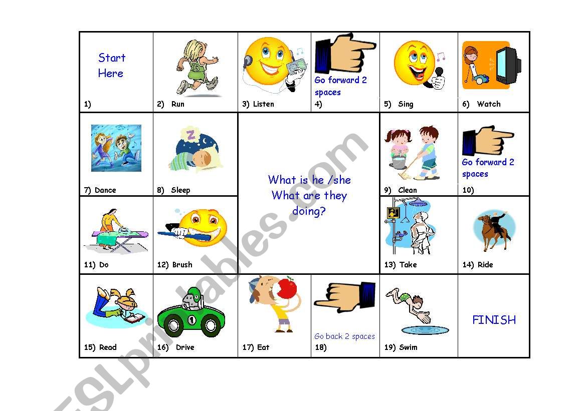 Board Game worksheet