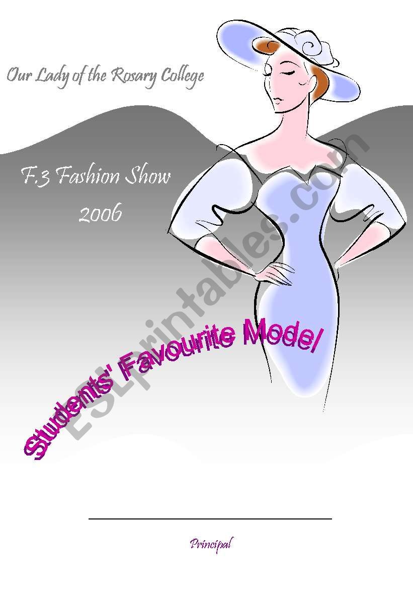 Certificate_fashion show 1 worksheet