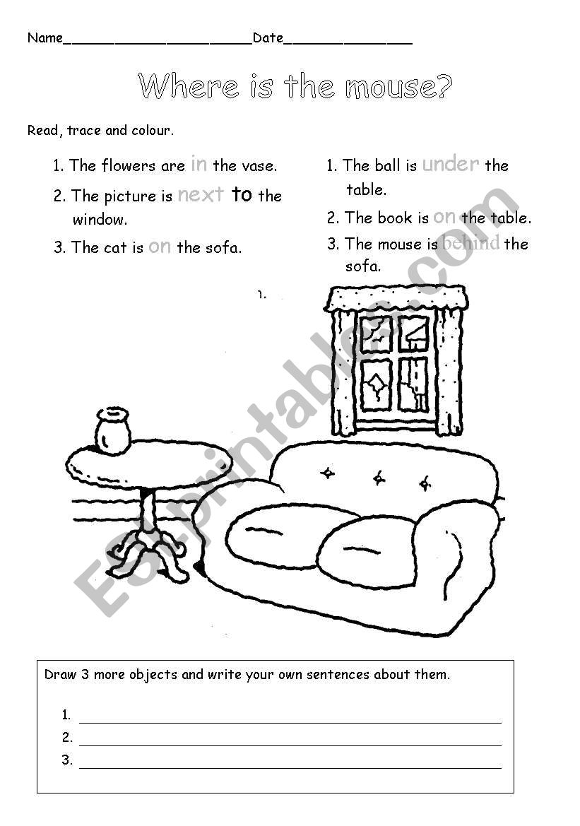 Where is the mouse? worksheet