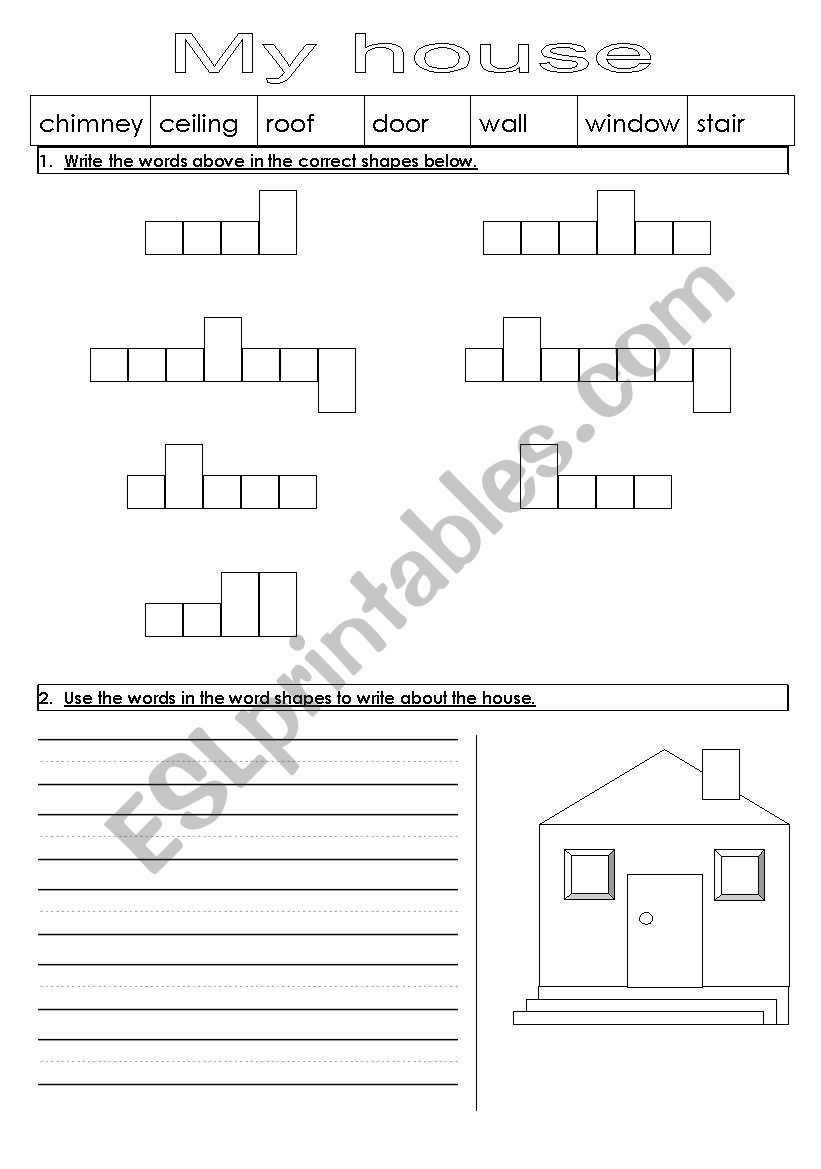 My house worksheet