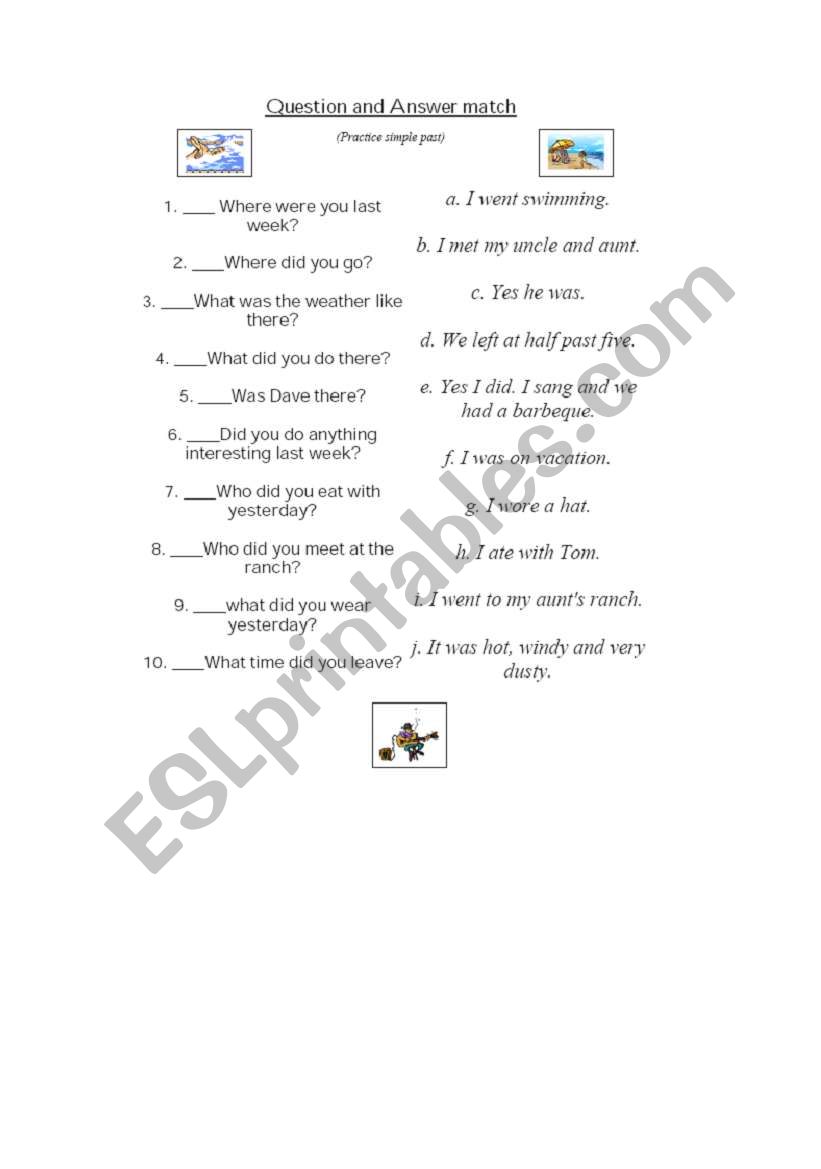 past simple worksheet