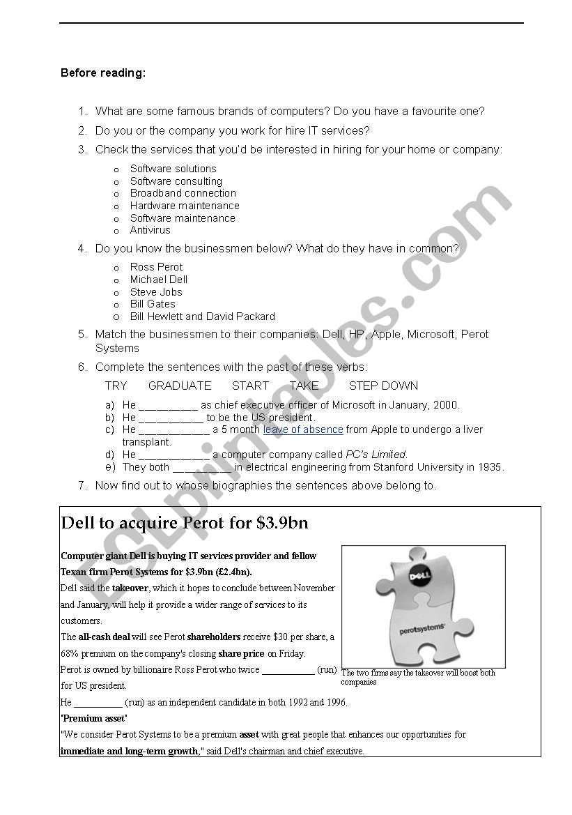 News and simple past worksheet