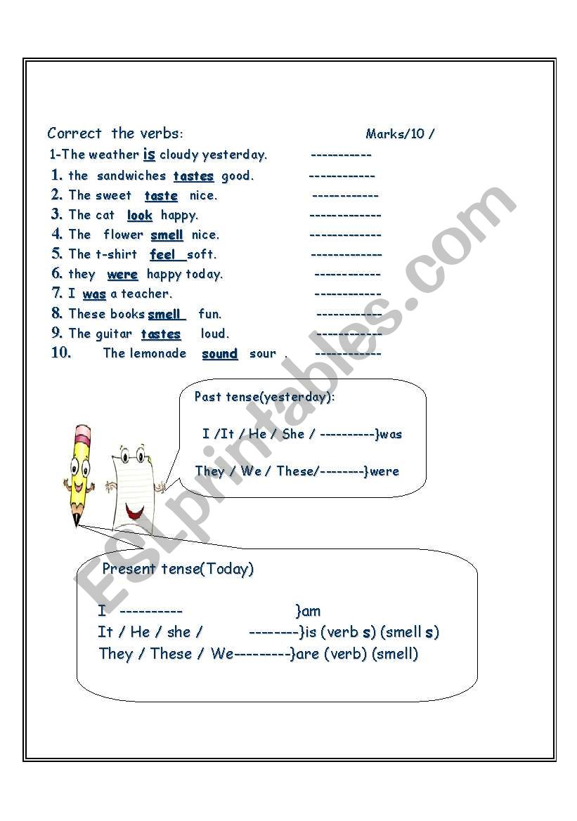 five senses worksheet