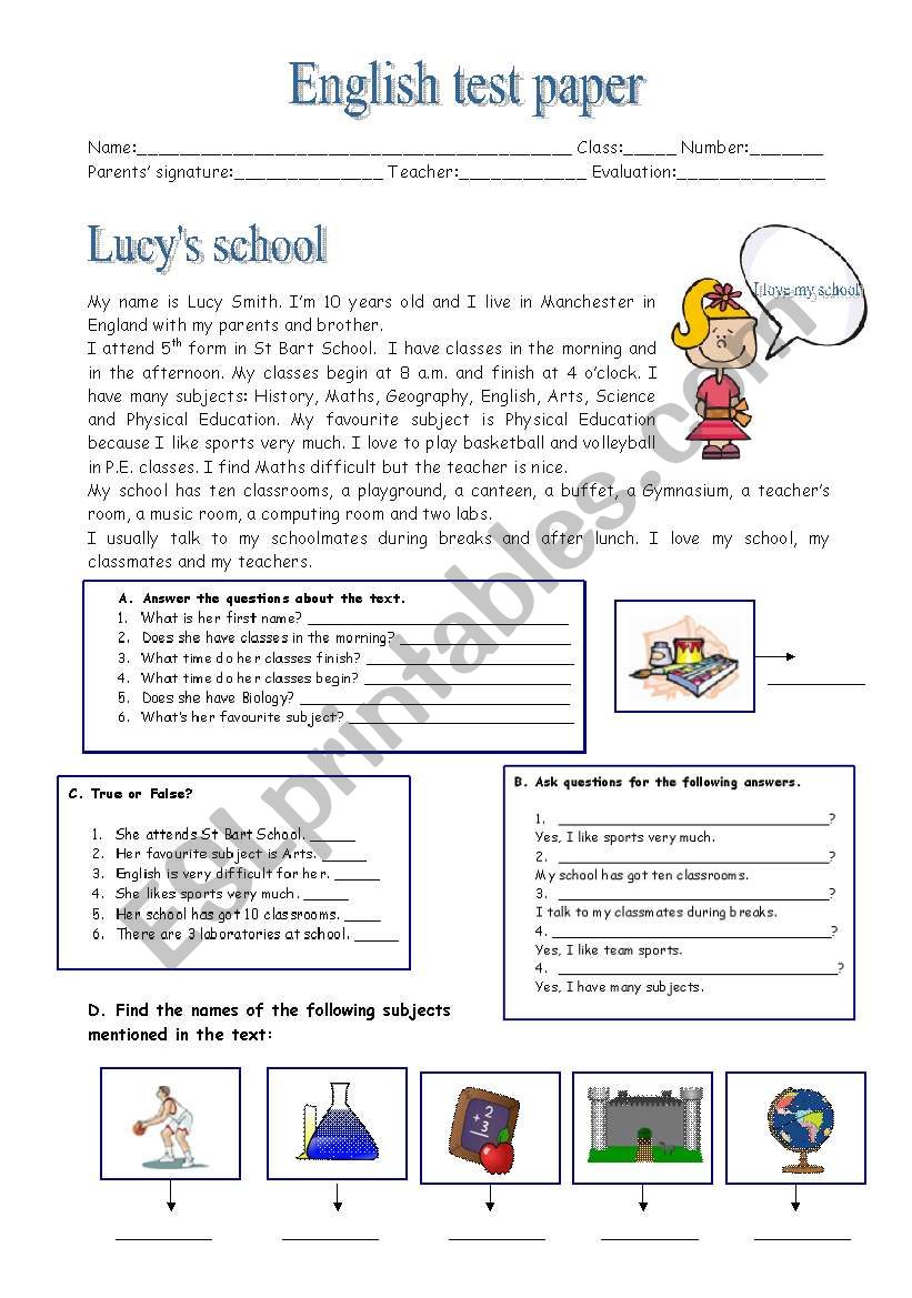 Lucys school and simple present tense (3.11.09)