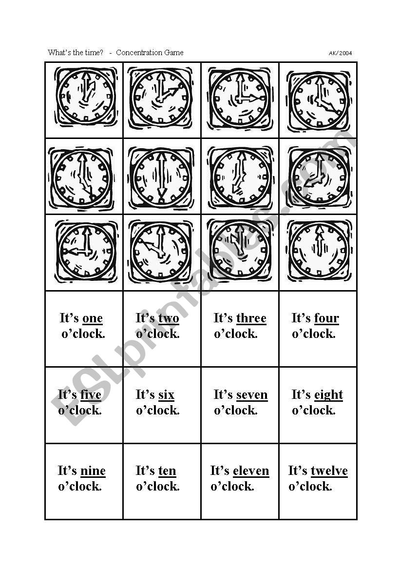 Whats the Time? worksheet