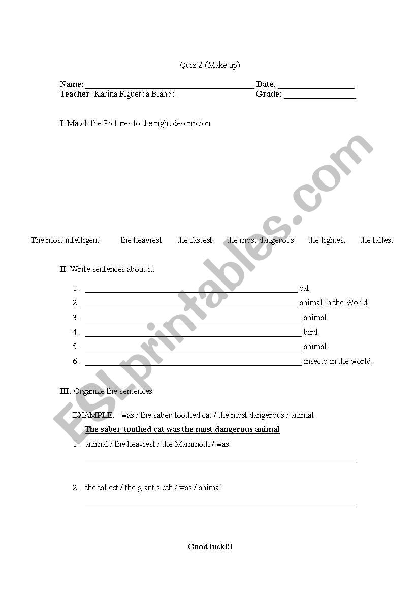 animals now and in the past worksheet