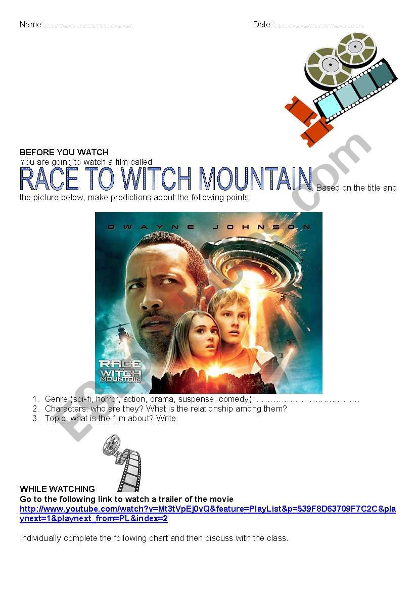RACE TO WITCH MOUNTAIN ACTIVITIES