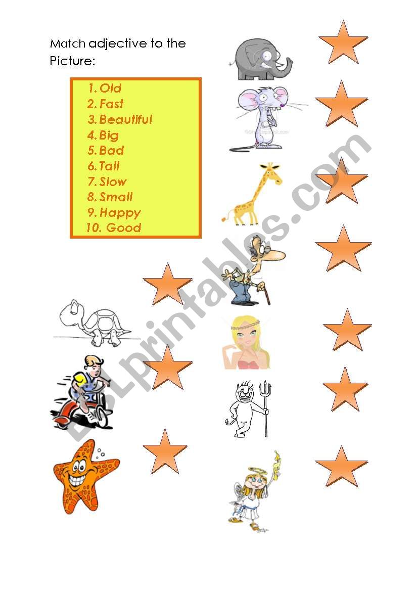 adjectives worksheet