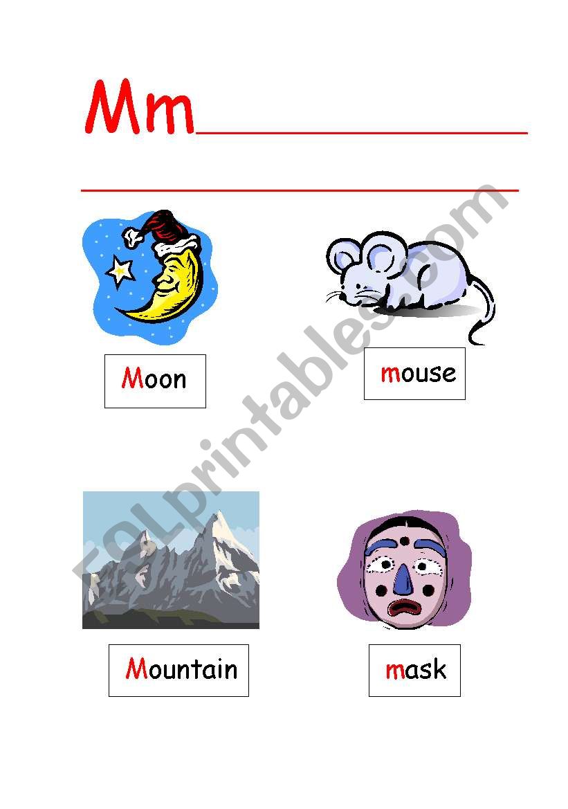Letters and Sounds M N O P worksheet