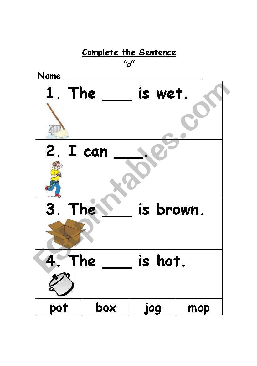 short o worksheet