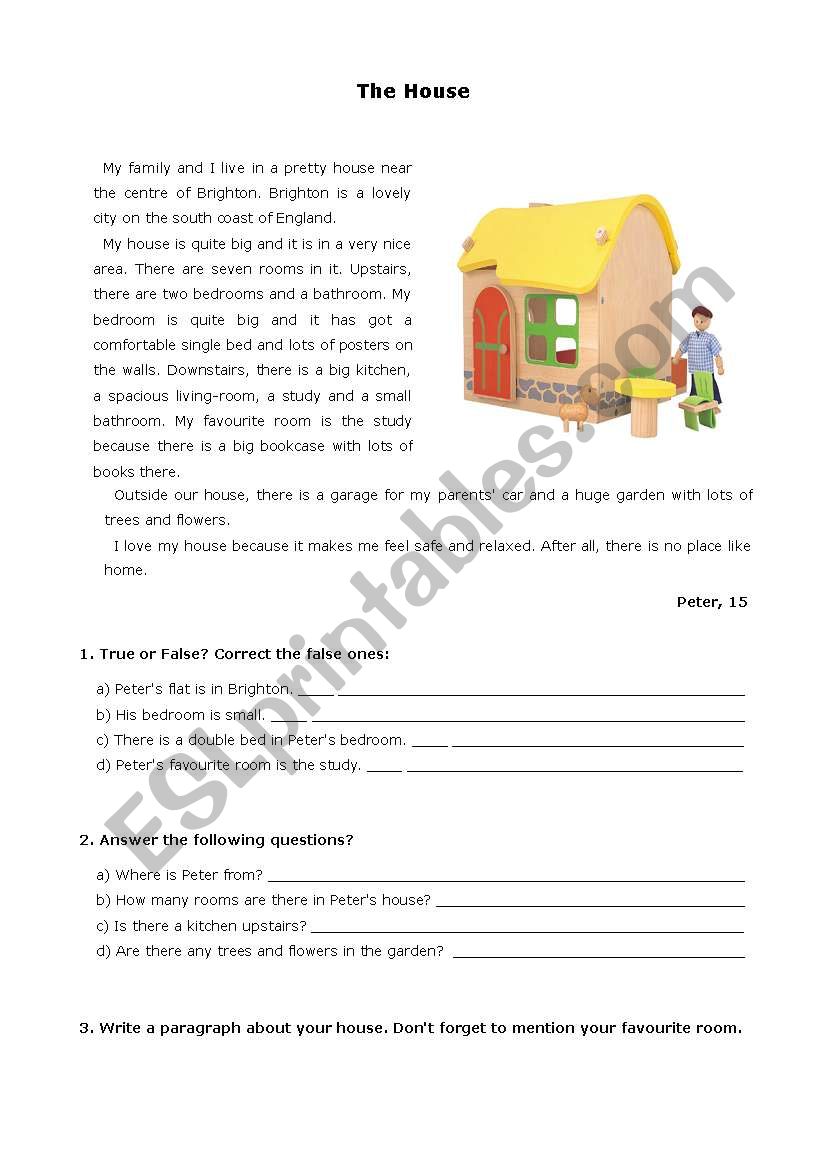 The house worksheet