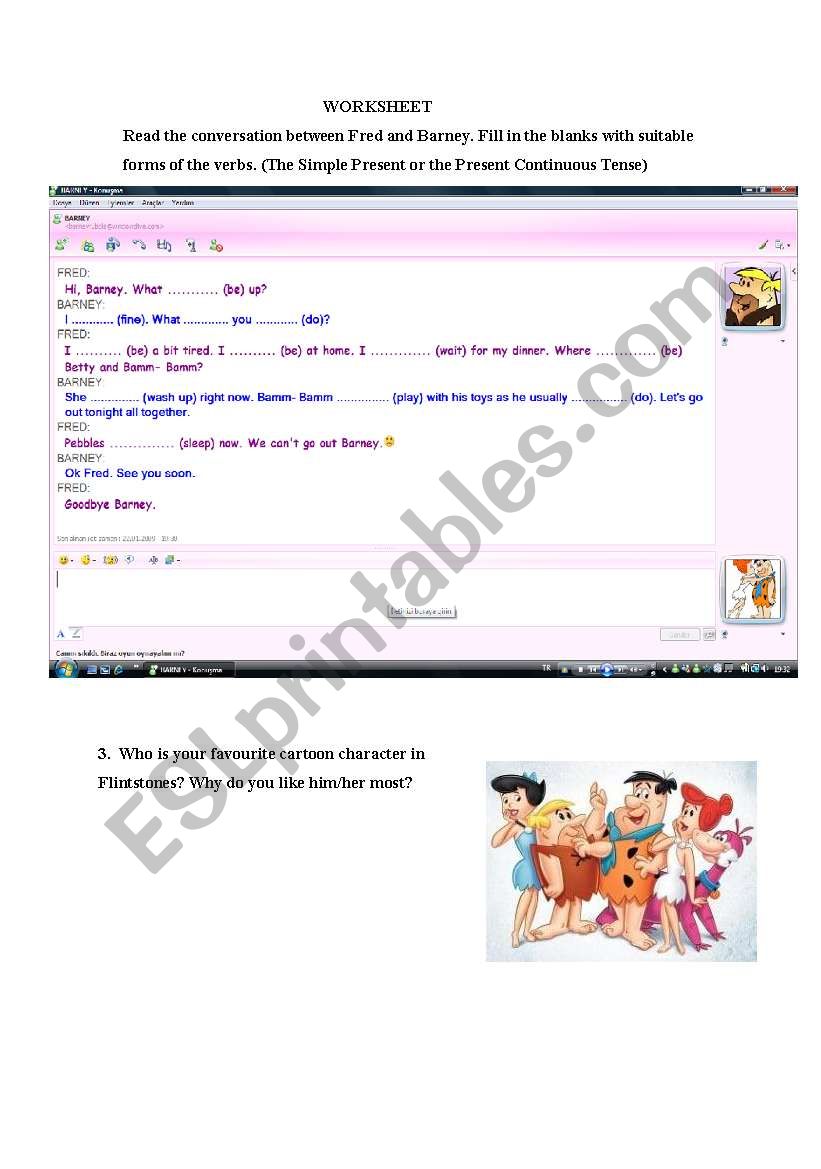 present continuous worksheet