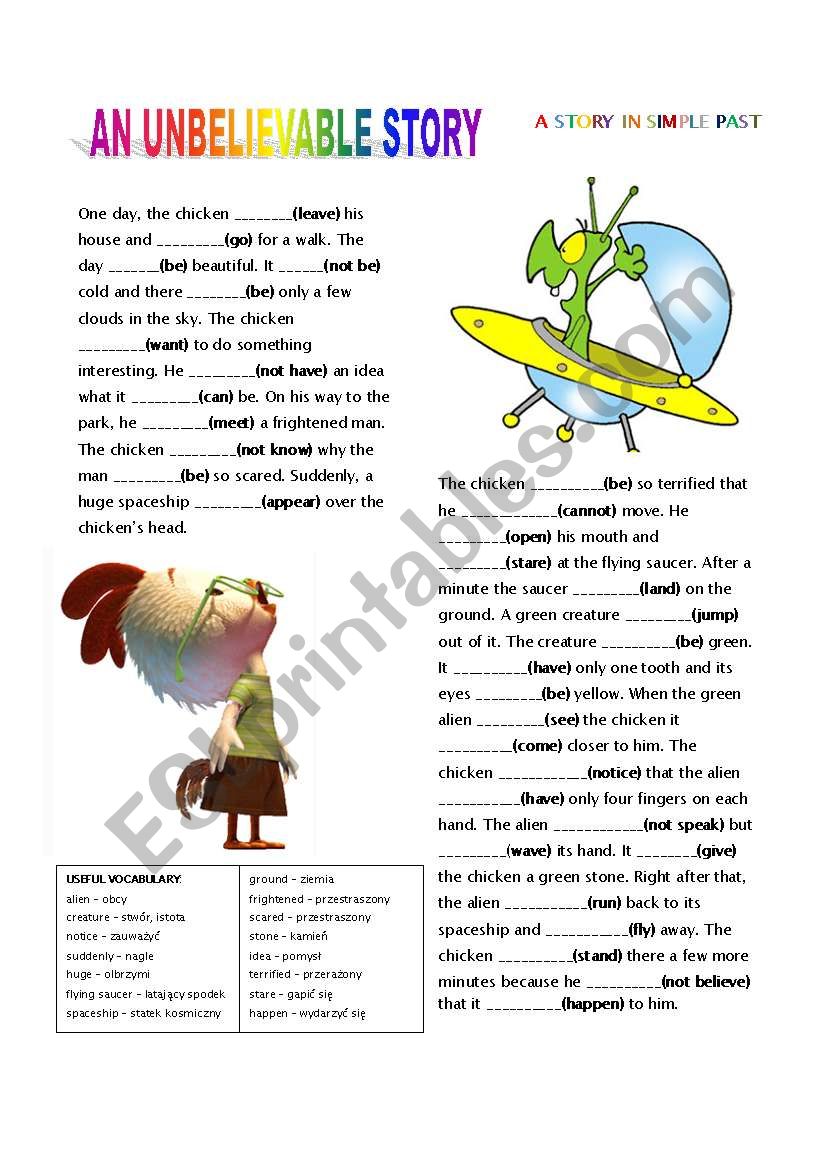 A STORY OF THE CHICKEN MEETING AN ALIEN