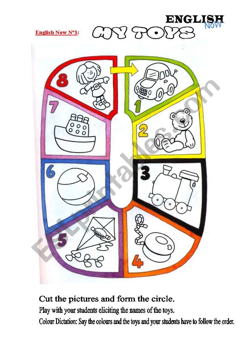 Play with toys worksheet