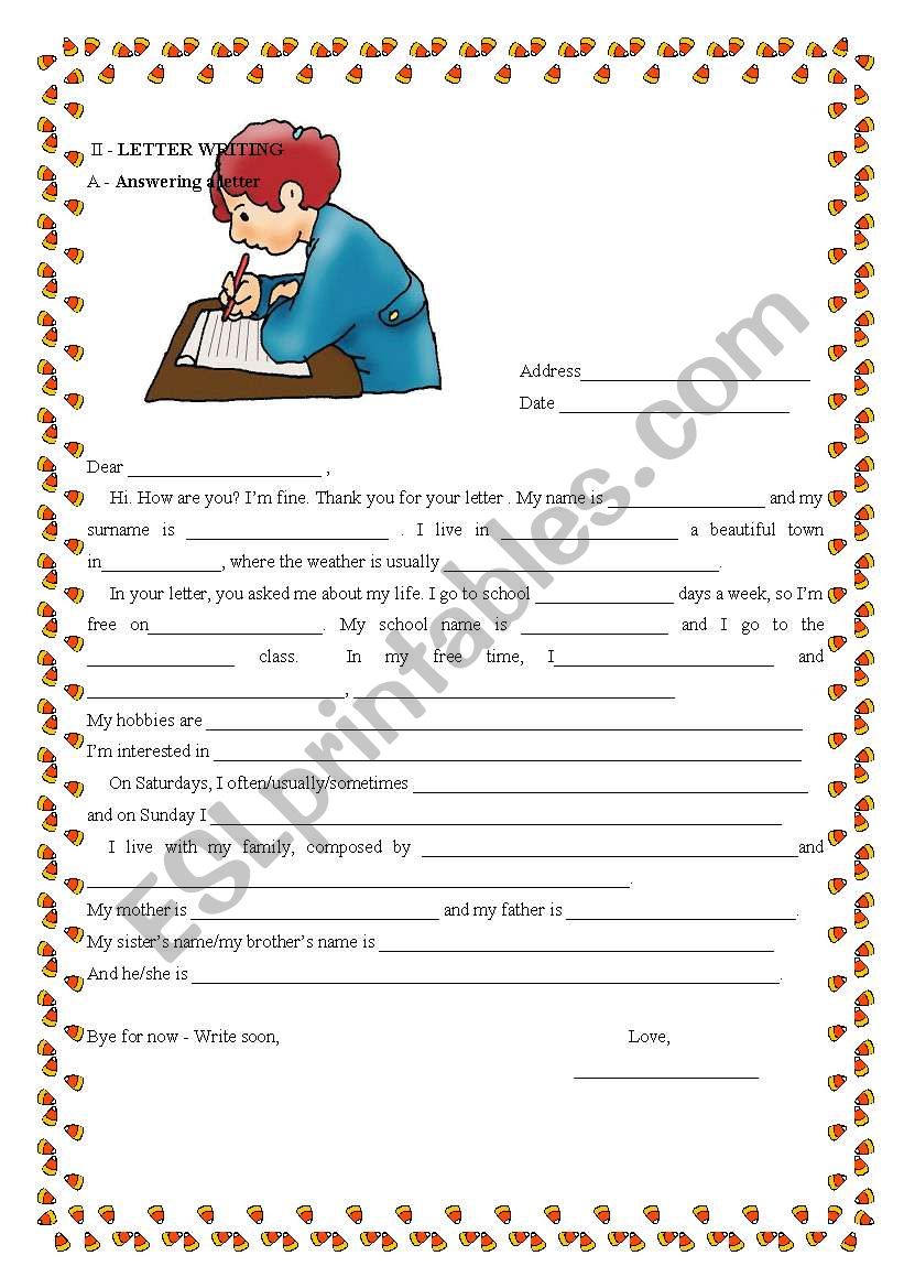 guided letter worksheet