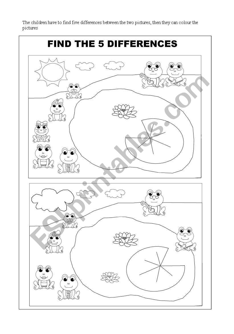 Find the differences worksheet