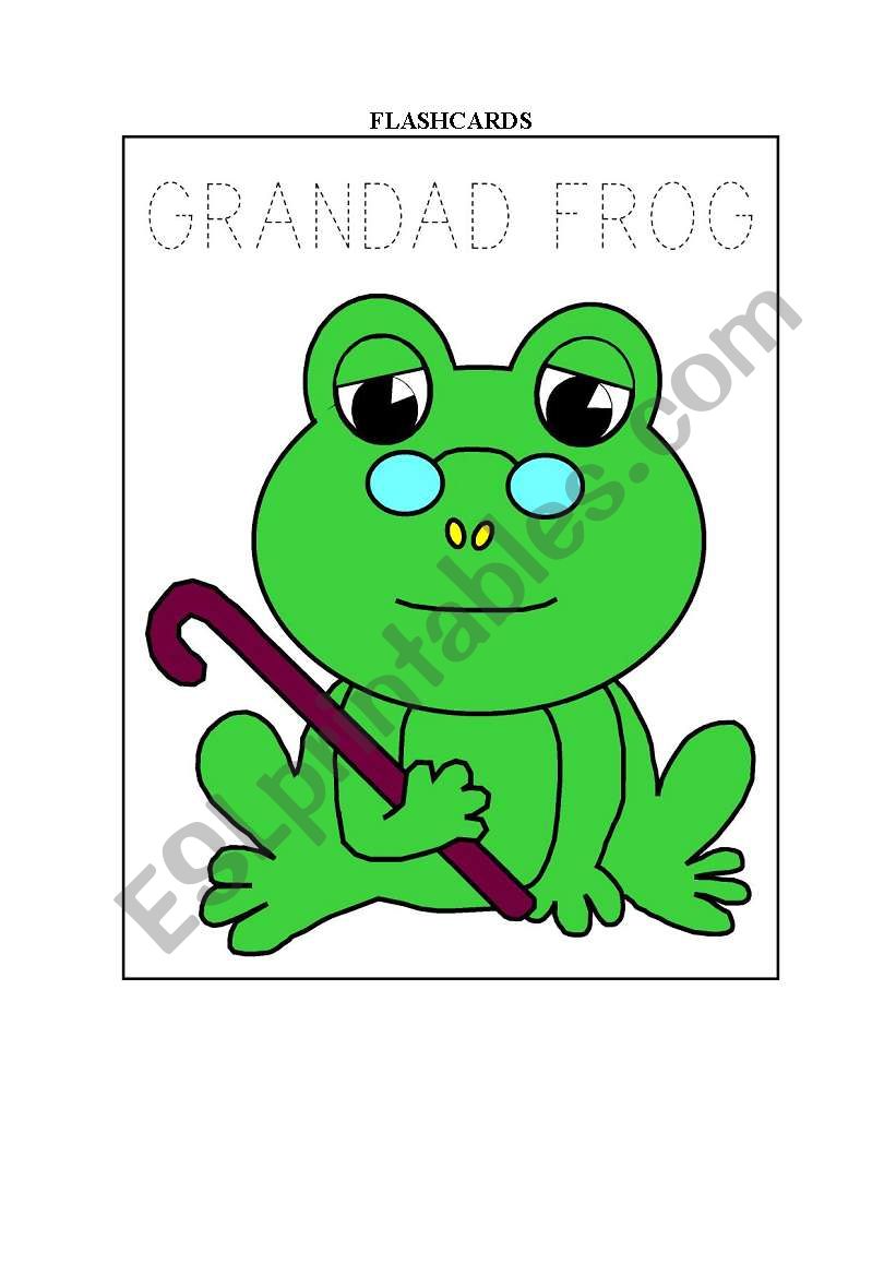 The family frog - FLASHCARDS of grandad and granny