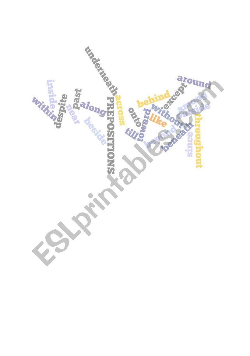 preposition wordle worksheet