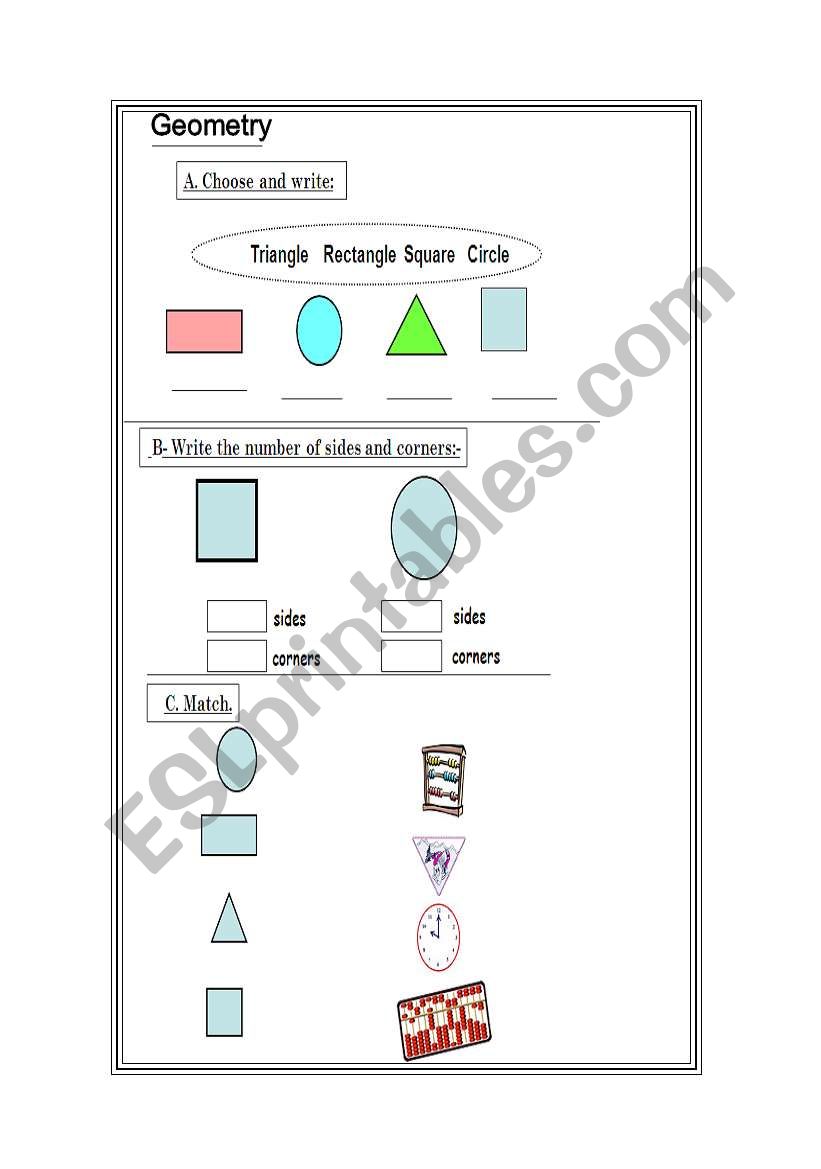 Geometry worksheet