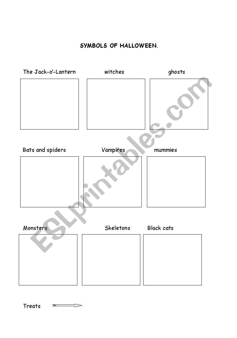 Symbols of Halloween worksheet