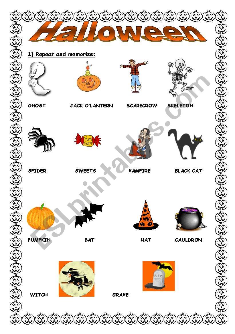 Halloween worksheet