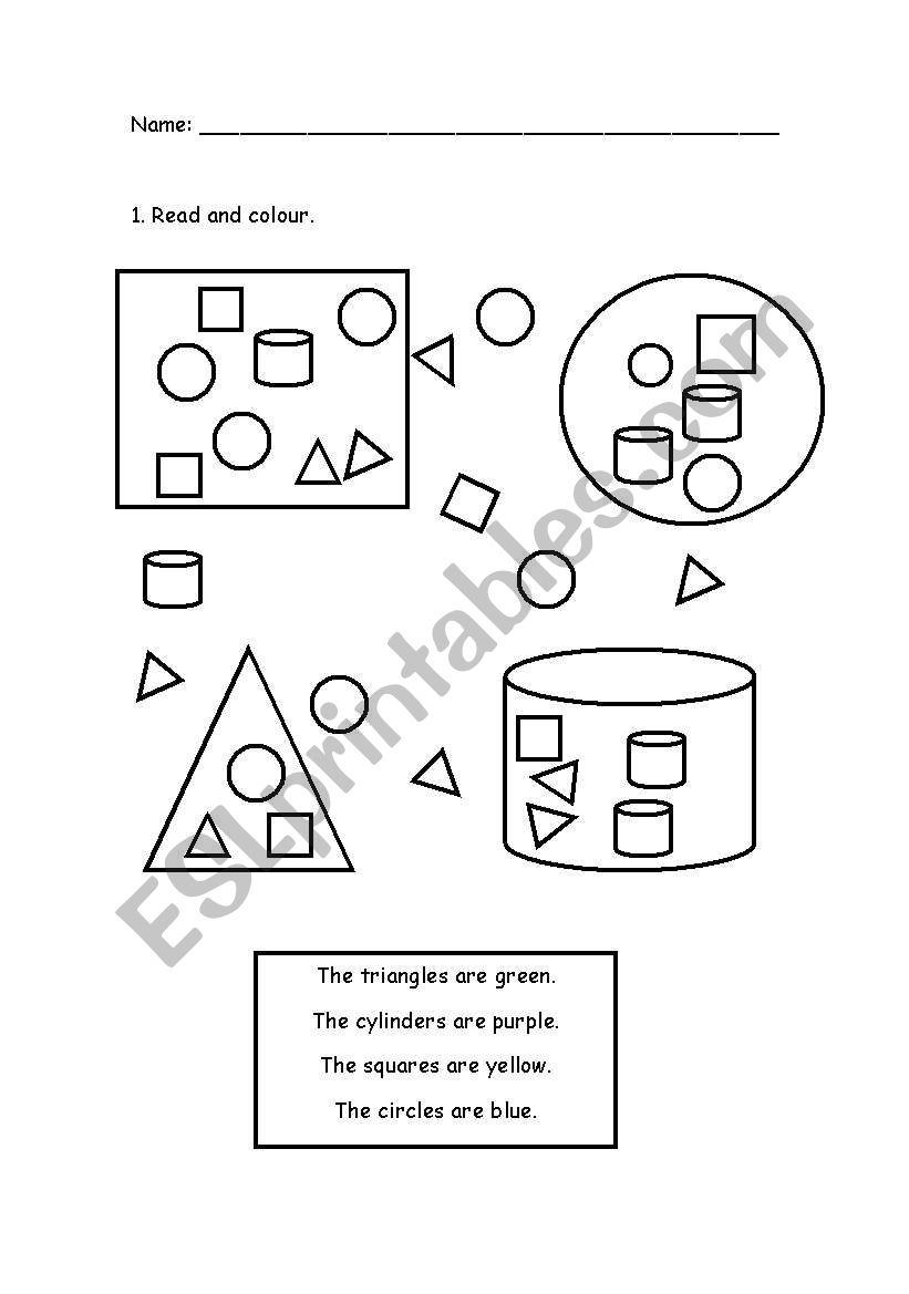 shapes and colours worksheet