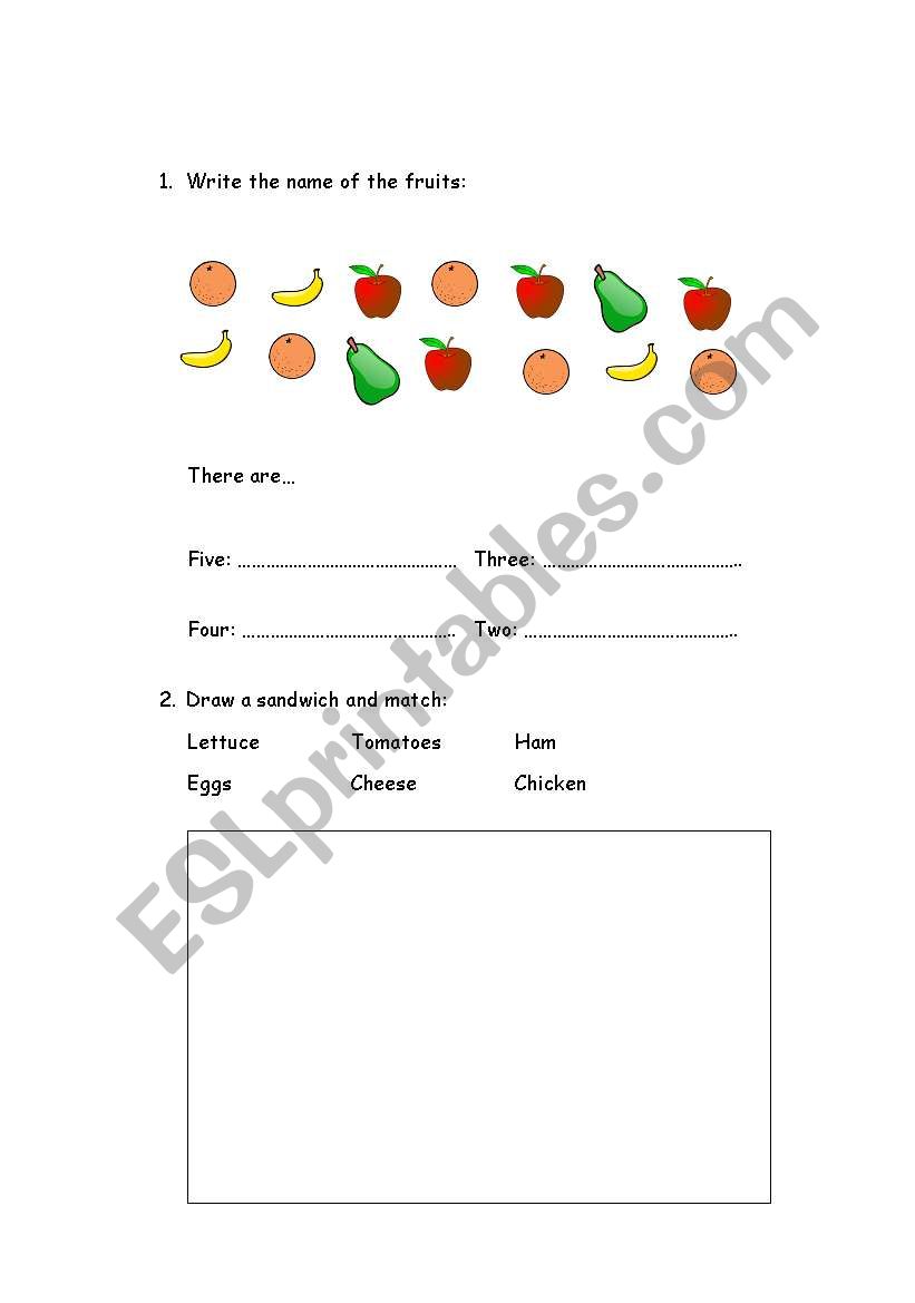 Food, numbers, family and goldilocks