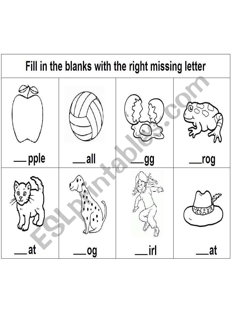 starting letter worksheet