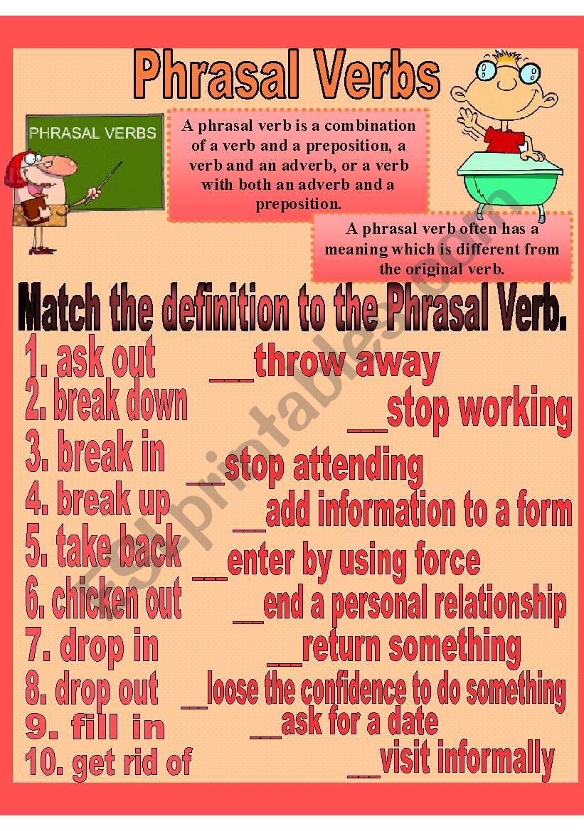 phrasal verbs worksheet