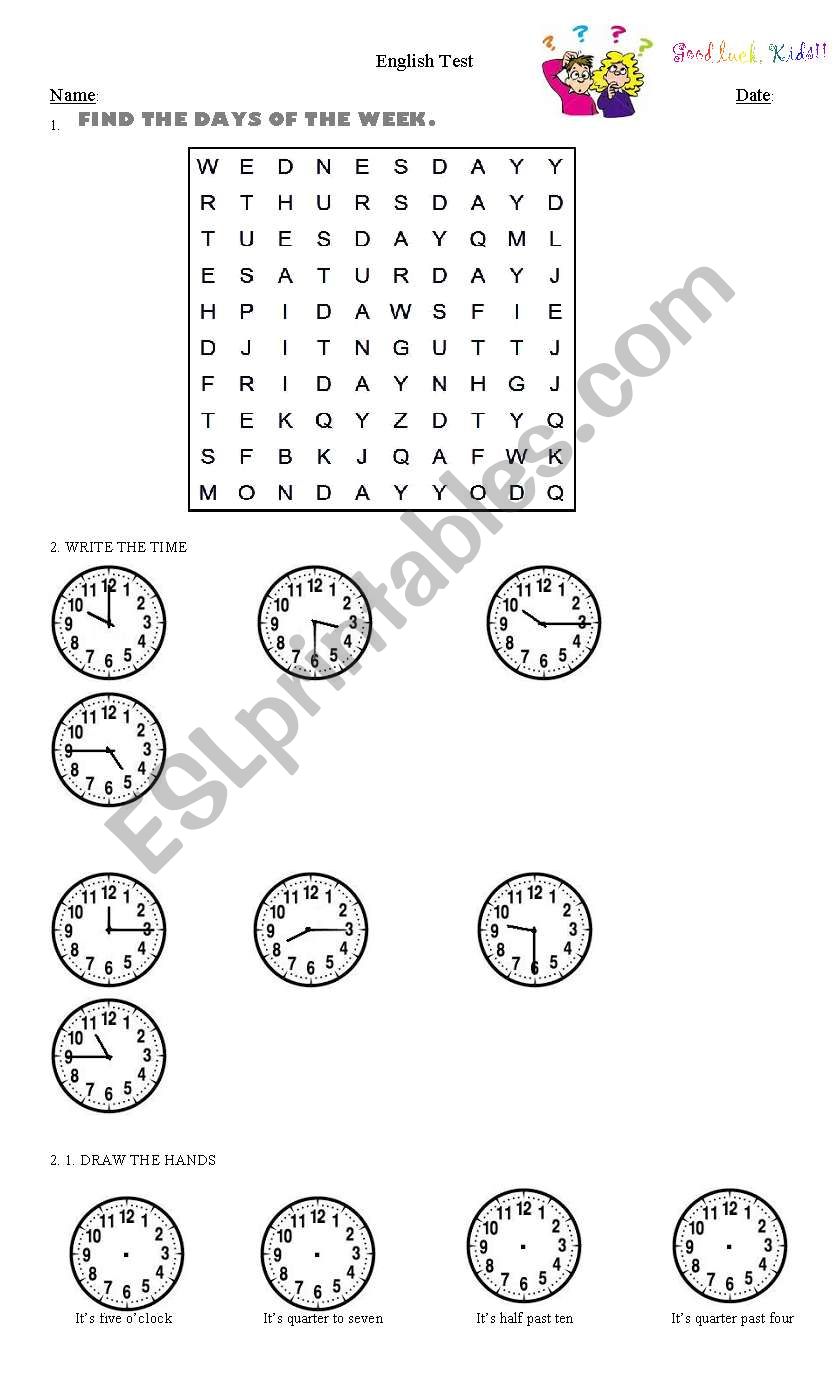 school subjects worksheet