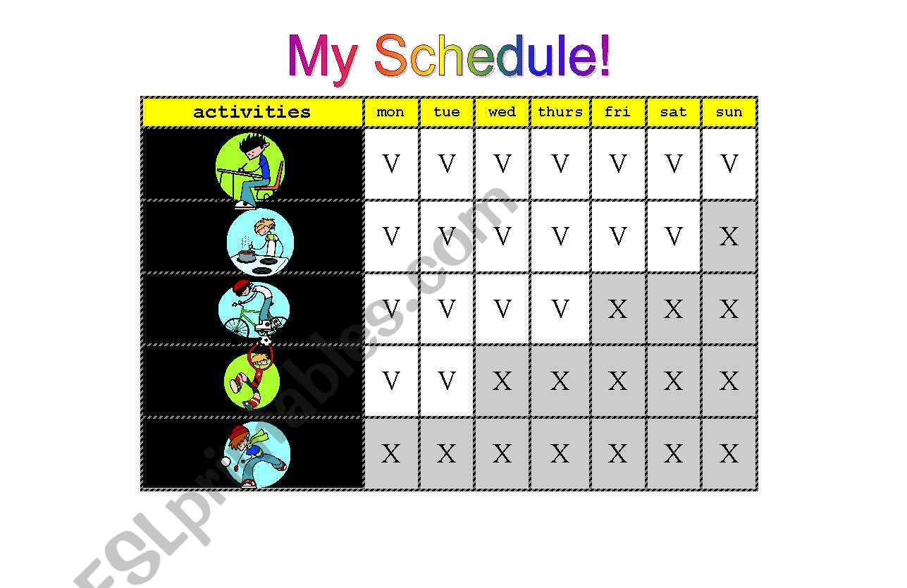 Daily Routines_Frequency worksheet