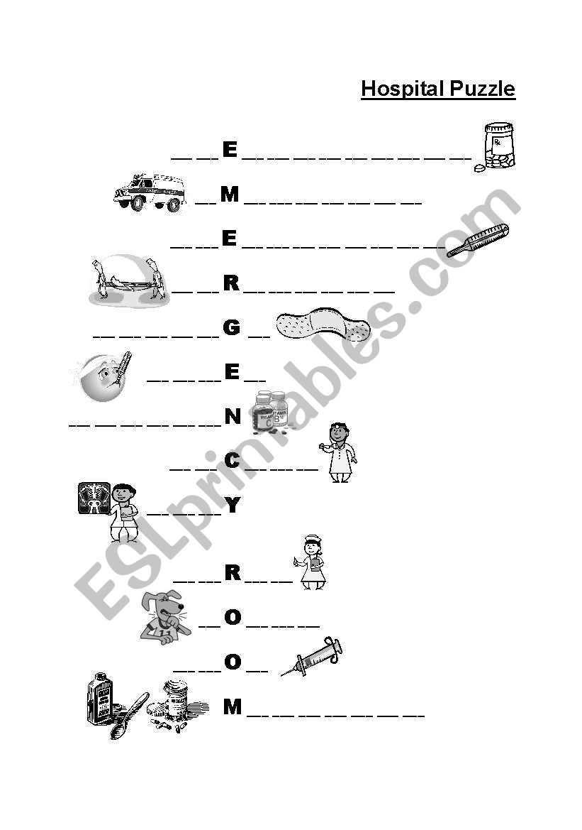 Health Acrostic worksheet