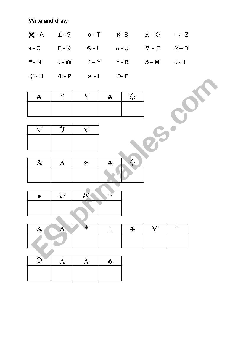 body parts - break the code worksheet