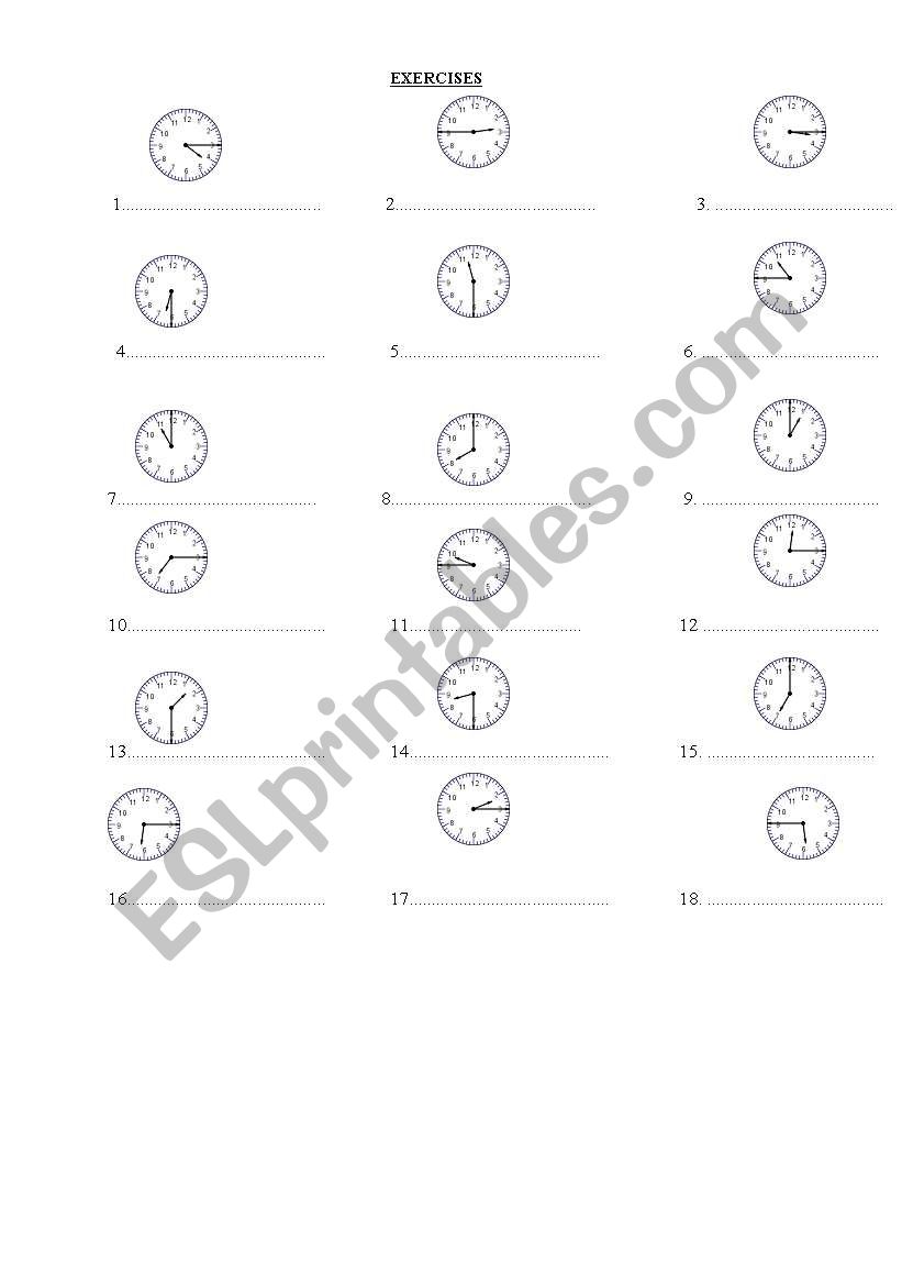 what time is it?(part 2) worksheet