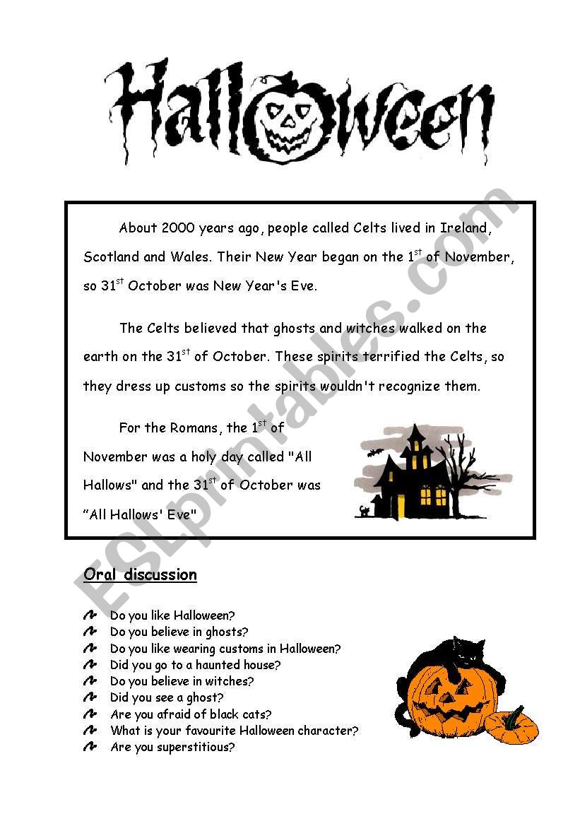 HALLOWEEN 1 worksheet