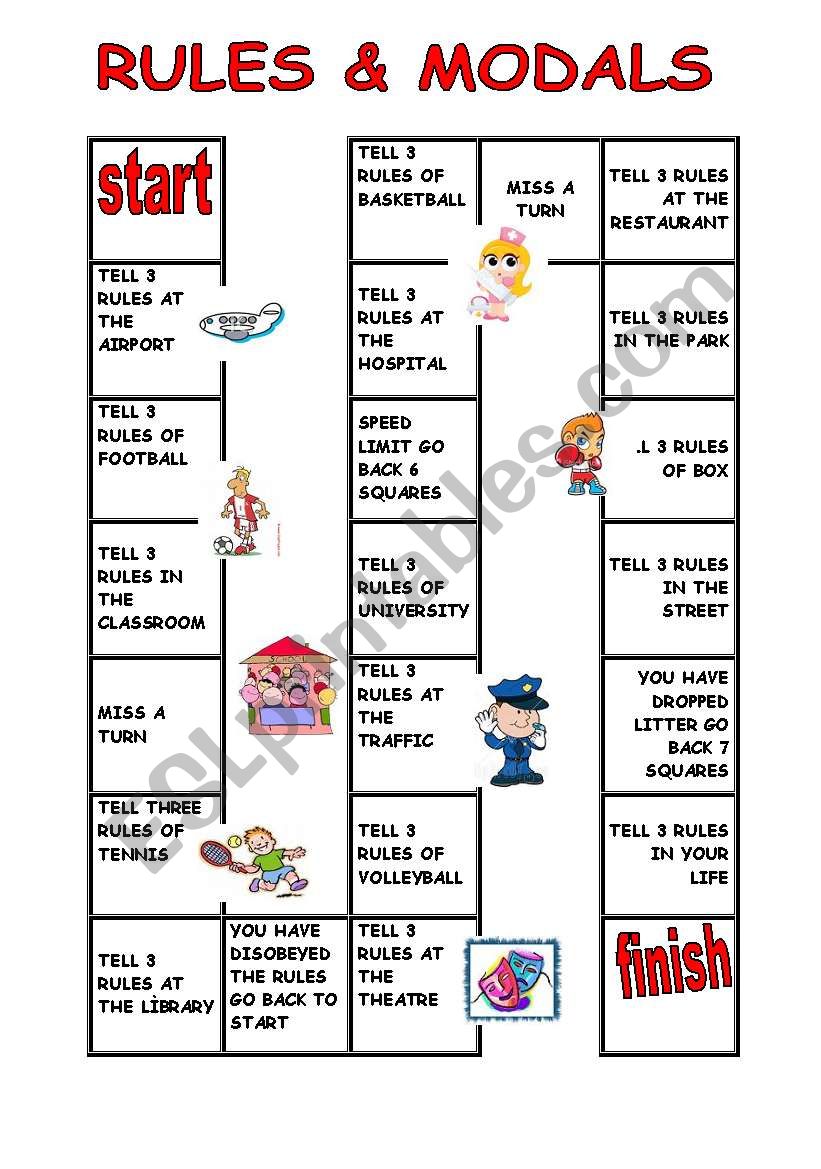 rules and modals worksheet