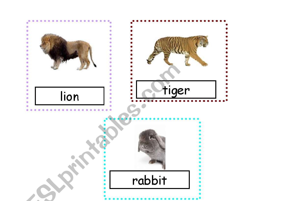 animals flashcards/ memory game