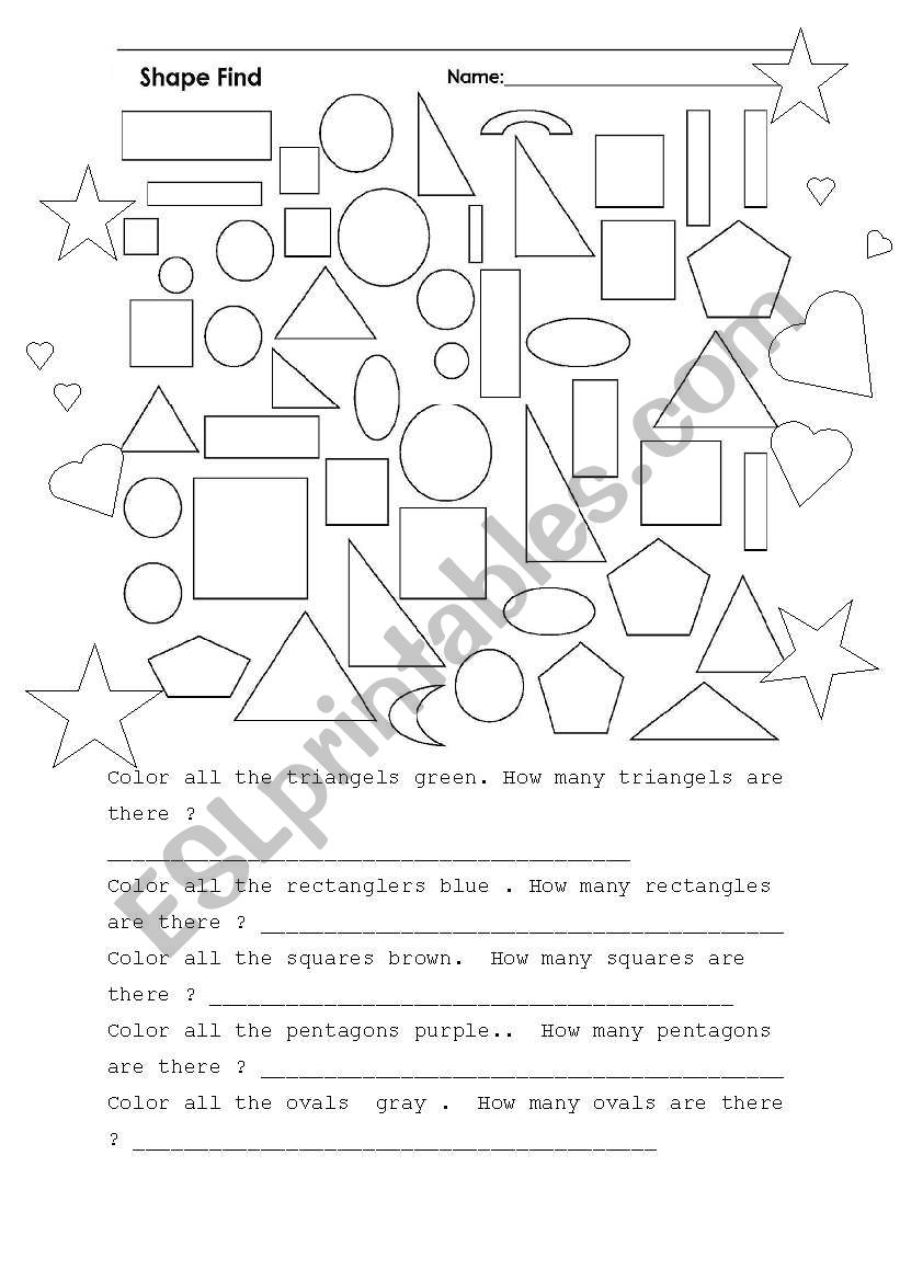 shapes and colors worksheet