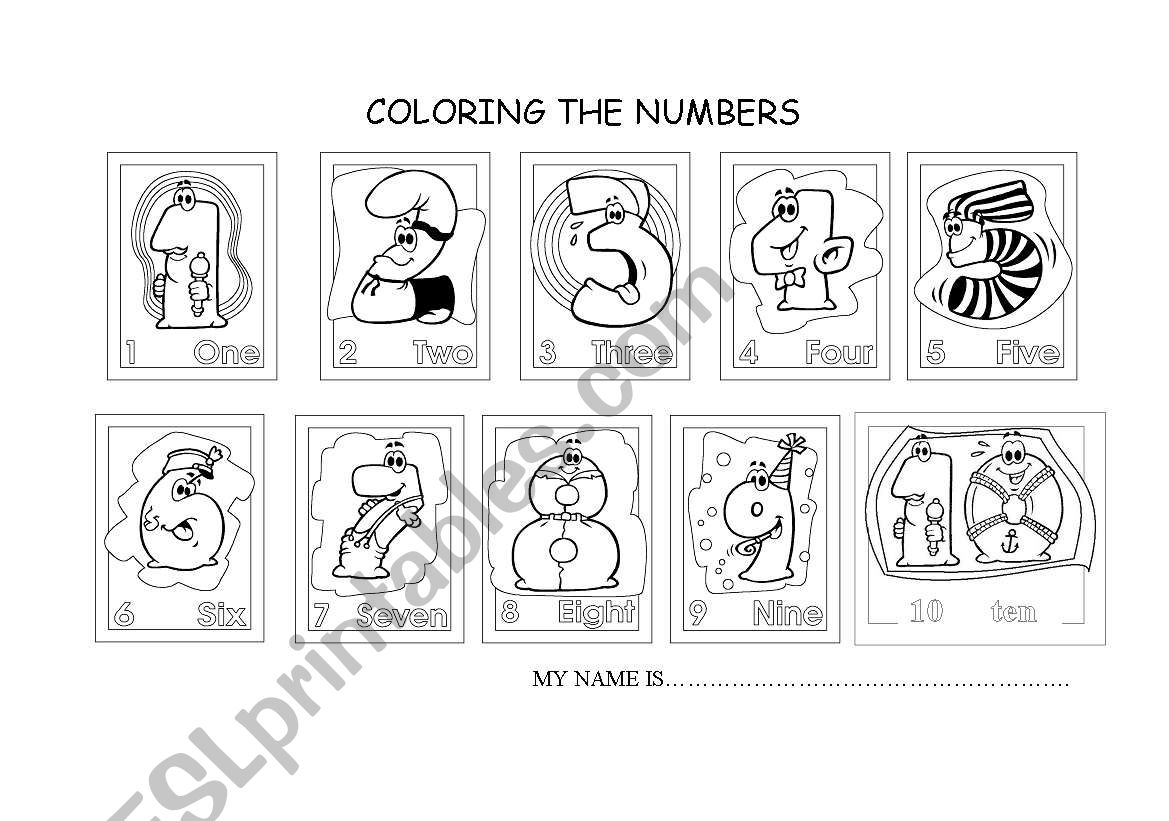 NUMBERS worksheet